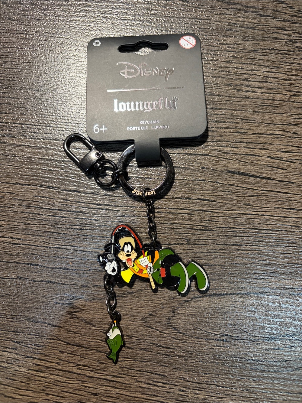 Loungefly Goofy Enamel Keychain in Green, Yellow, Black